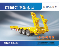 Cimc Cheap 3 Fuwa Axles China Made 13m Low Bed Truck Semi Trailer For Sale