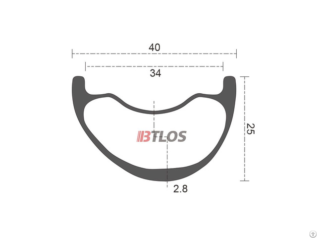 Btlos M I34a Asymmetric 34mm Internal Downhill Carbon Rims