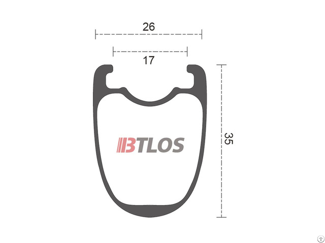 Btlos Rc 35 700c Road Bike 35mm Deep Clincher Tubeless Compatible Carbon Rims