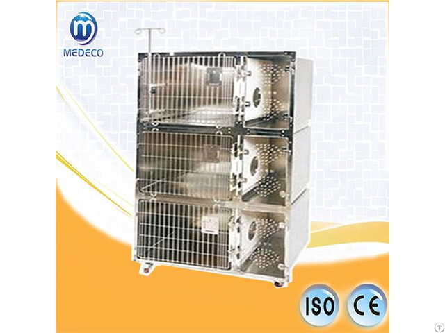 Veterinary Devices Pet Stainless Three Layer Cat Cage Model Me111a