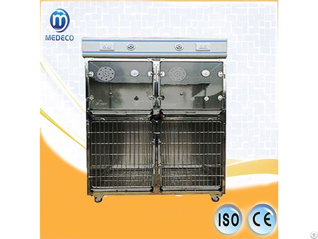 Pet Hospital Equipment Oxygen Hospitalization Dog Stainless Cage Me22a34