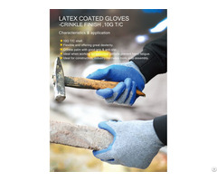 Yarn Latex Wrinkle Non Slip Handling Construction Protective Gloves