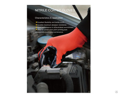 Velvet Nitrile Oil Proof Waterproof Construction Chemical Protective Gloves