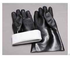 Factory Direct Black Pvc Screw Anti Freeze And Skid Industrial Labor Protection Gloves