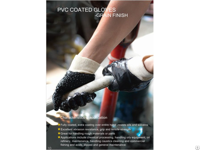Pvc Particles Slip To Kill Fish Dip Gloves