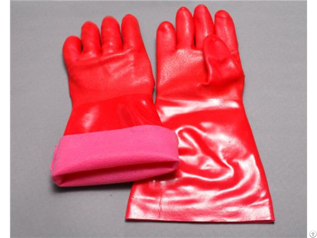 Pvc Terry Dip Thicken Work Gloves