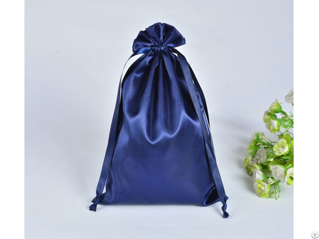 Navy Blue Satin Gift Bag