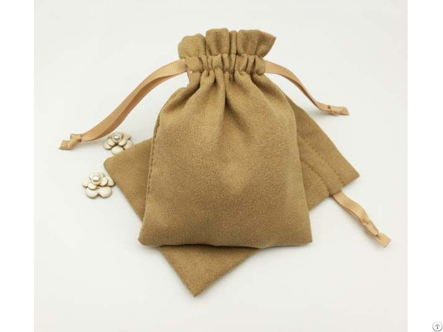 Suede Jewelry Drawstring Bag