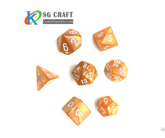 New Design Printed Colored Dices Rpg Dnd Polyhedral Shape Custom Dice For Game