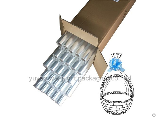 40in X 100ft Clear Cellophane Roll Transparent Opp Plastic Basket Gift Packing