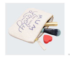 Canvas Cosmetics Clutch Bag Cotton Makeup Tools Zipper Pouch