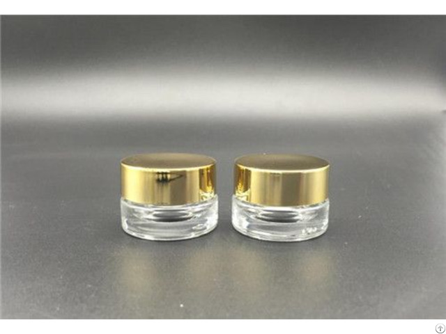 China High Quality Cosmetic Round Jar Screw Neck Press Glass Bottle 4g Wholesale