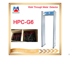 High Sensitivity Security Body Scanner 6 Zones Walk Through Metal Detector