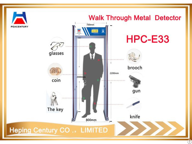 Custom 6 33 Zones Portable Security Arch Walk Through Gate Metal Detector For Airport