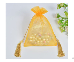 Golden Organza Wedding Favors Gift Bag