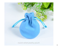 Round Velvet Jewelry Pouch