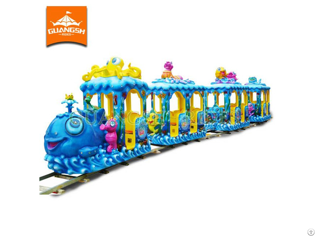 Amusement Kids Rides Attractive Ocean Train With Track For Sale