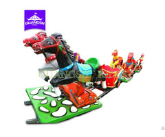 Hot Sale Amusement Kids Ride Racing Horse Train With Track For Children