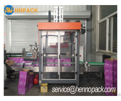 Servo Type Case Packing Machine For Glass Drink Bottle Carton Packer