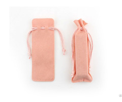 Pink Velvet Bag For Lipsticks