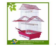 Metal Wire Cage Bird House With Double Doors