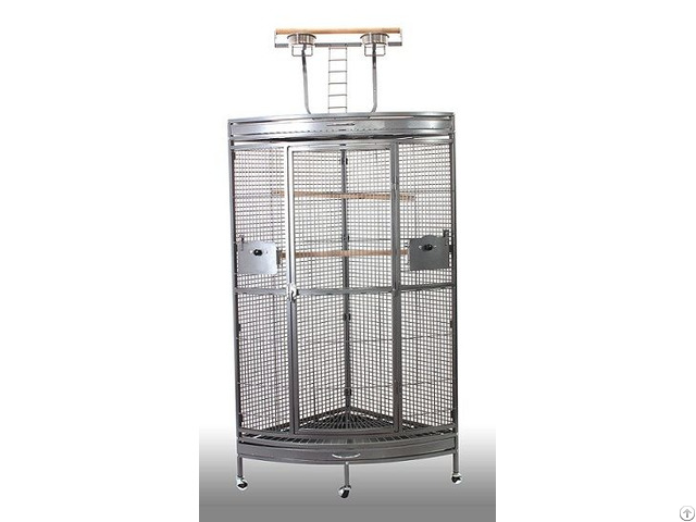 Metal Wire Body Parrot Black Flight Cage With Door Lock