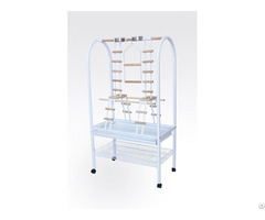 White Color Increased Height Parrot Play Stand Frame With Storage Tray