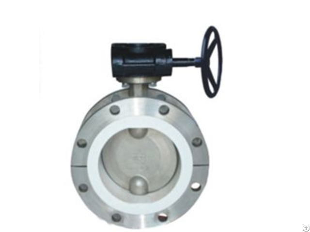 Ptfe Full Lined Flanged Butterfly Valve D341f