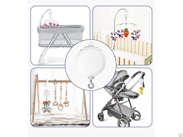 Baby Crib Mobile Music Box Battery Operated With 128m Tf Card Support Extended To 2gb