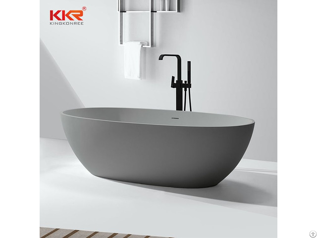 Solid Surface Bathtub Kkr B008 Common White Or Some Pure Colors Black Chips Color