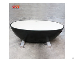 Modern Design White Matte Freestanding Bathtub Acrylic Solid Surface Stone