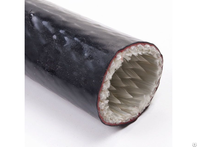 Silicone Coated Fiberglass Braided Firesleeve Hose Covering For High Temperature