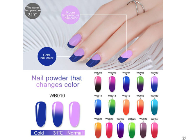 Msds 16 Colors Mood Changing Color Nail Dipping Powder