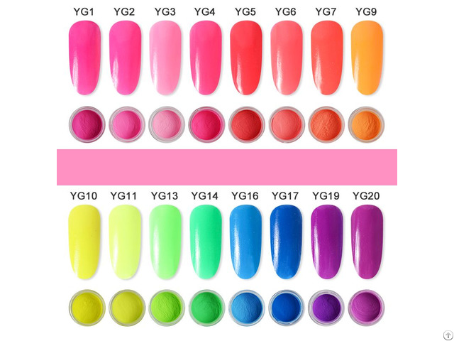 Colorful Rainbow Neon Color Dipping Powder