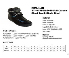 Kimlinan St Snipper 2019 Full Carbon Short Track Skate Boot Manufacture