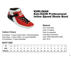 New Kimlinan Kim H22r Professional Inline Speed Skate Boot