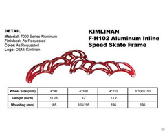 High Quality New Professional Kimlinan F H102 Aluminum Inline Speed Skate Frame Wholesale