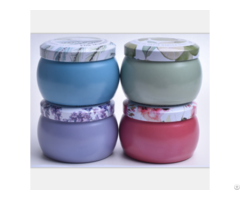 Wholesale Luxury Candle Filled In Tin Containers With Printing For Garden Decor