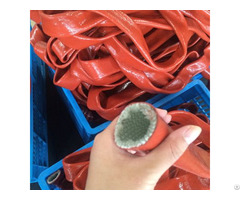 Silicone Rubber Coated Fiberglass Firesleeve For High Temp Hose And Cable Protection