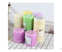 Home Decoration Use And Multi Color Pillar Candle