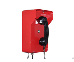 Red Color Armored Hotline Emergency Bank Telephone For Outdoor Use