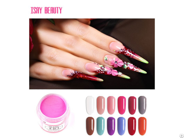 Popular Colors Nails Acrylic Powder Wihout Lamp Cure Air Dry For Nail Salon