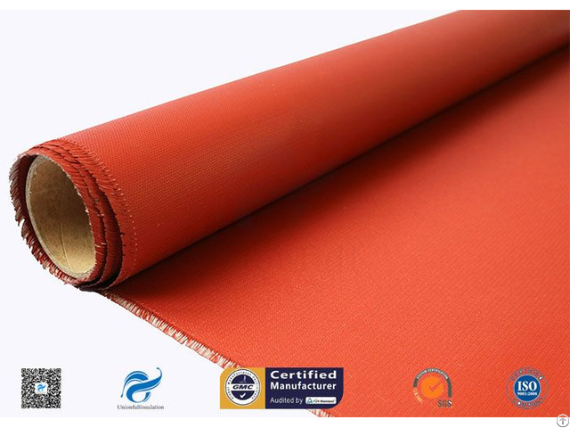 C Glass 3732 Two Side Red Silicone Rubber Coated Fiberglass Fabric