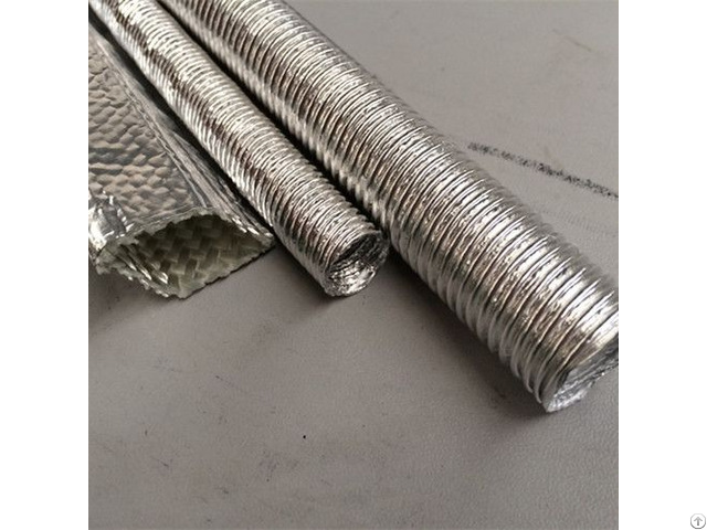 Heat Reflective Corrugated Aluminum Foil Fiberglass Sleeve