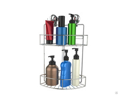 Adjustable 2 Tiers Suction Cup Caddy For Bathroom Storage Bath Shower Set