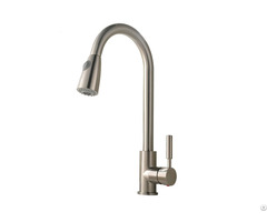 Factory Wholesale Leaner Lead Free Pull Out Spring Kitchen Faucet