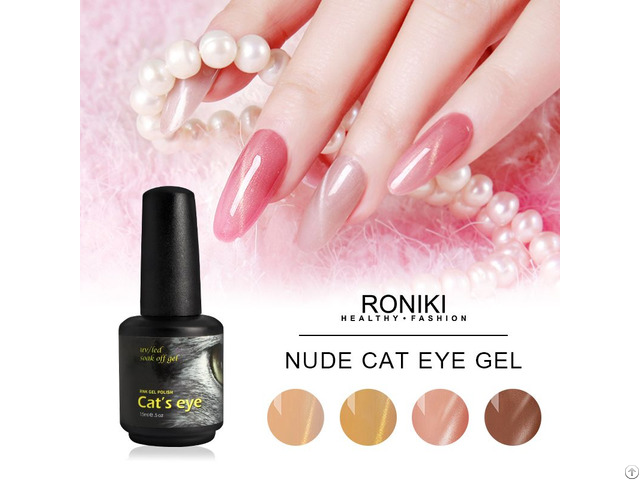 Roniki Uv Pink Cat Eye Gel