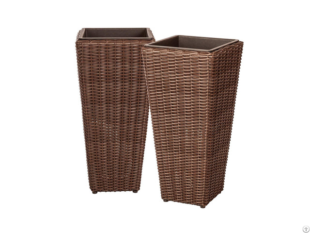 Garden Plant Pots Planters Wicker Pot