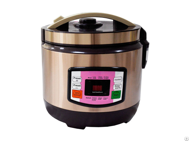 Stainless Steel Golden Intelligent Braille Talking Rice Cooker