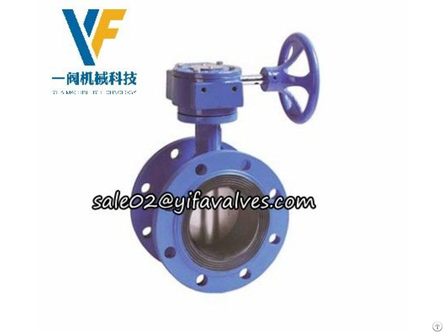 Gearbox Butterfly Valve Flange Connection